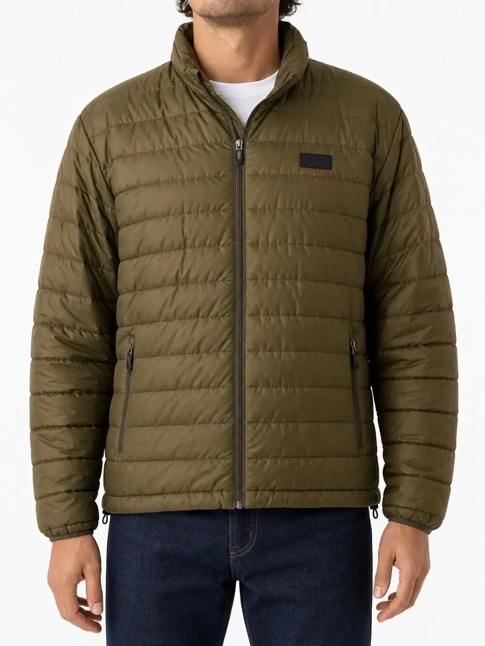 Patagonia Men Goose Down Quilted Puffer Jacket Olive Green Lg Style 84673FA12